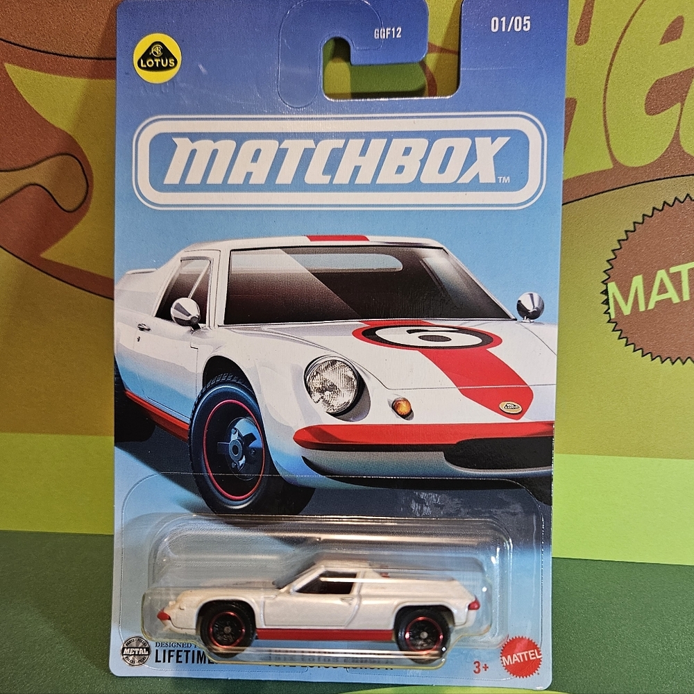 Matchbox 1972 Lotus Europa White and Red Car